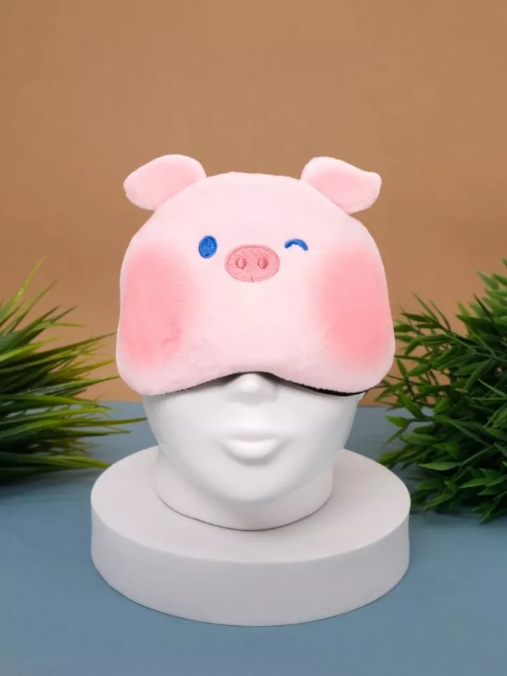 Маска для сна гелевая Animal pig (pink)