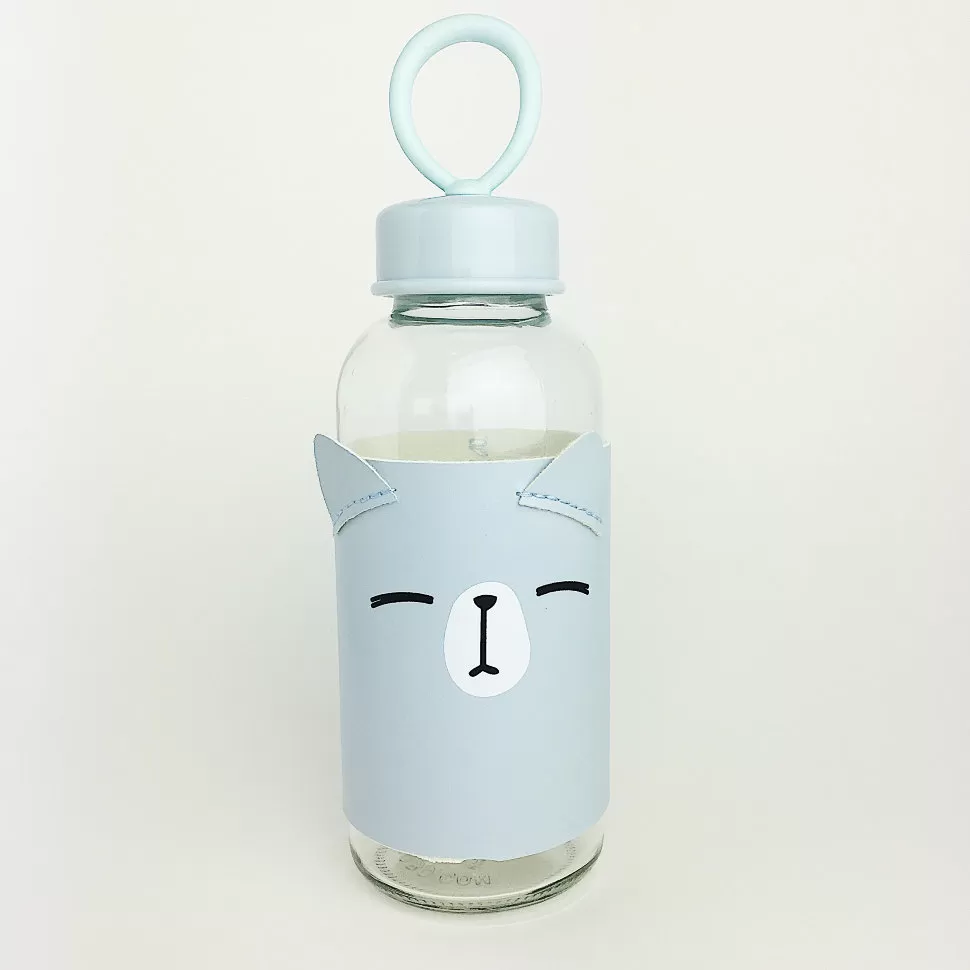 Бутылка для воды Маленькие спящие животные blue