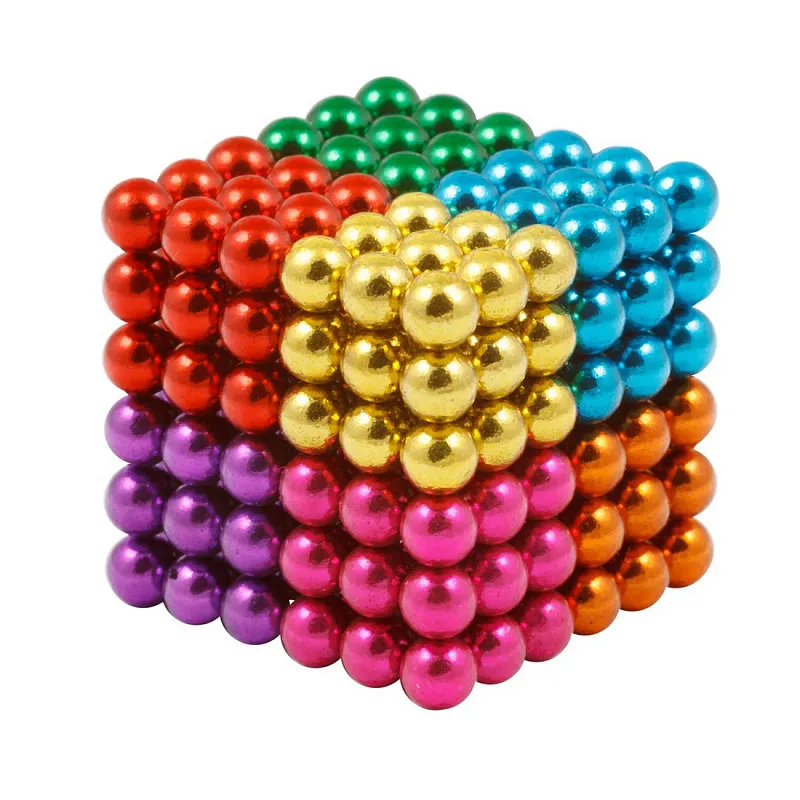 Куб из магнитных шариков 5 мм, 8 цветов, 216 элементов (9-4818068)