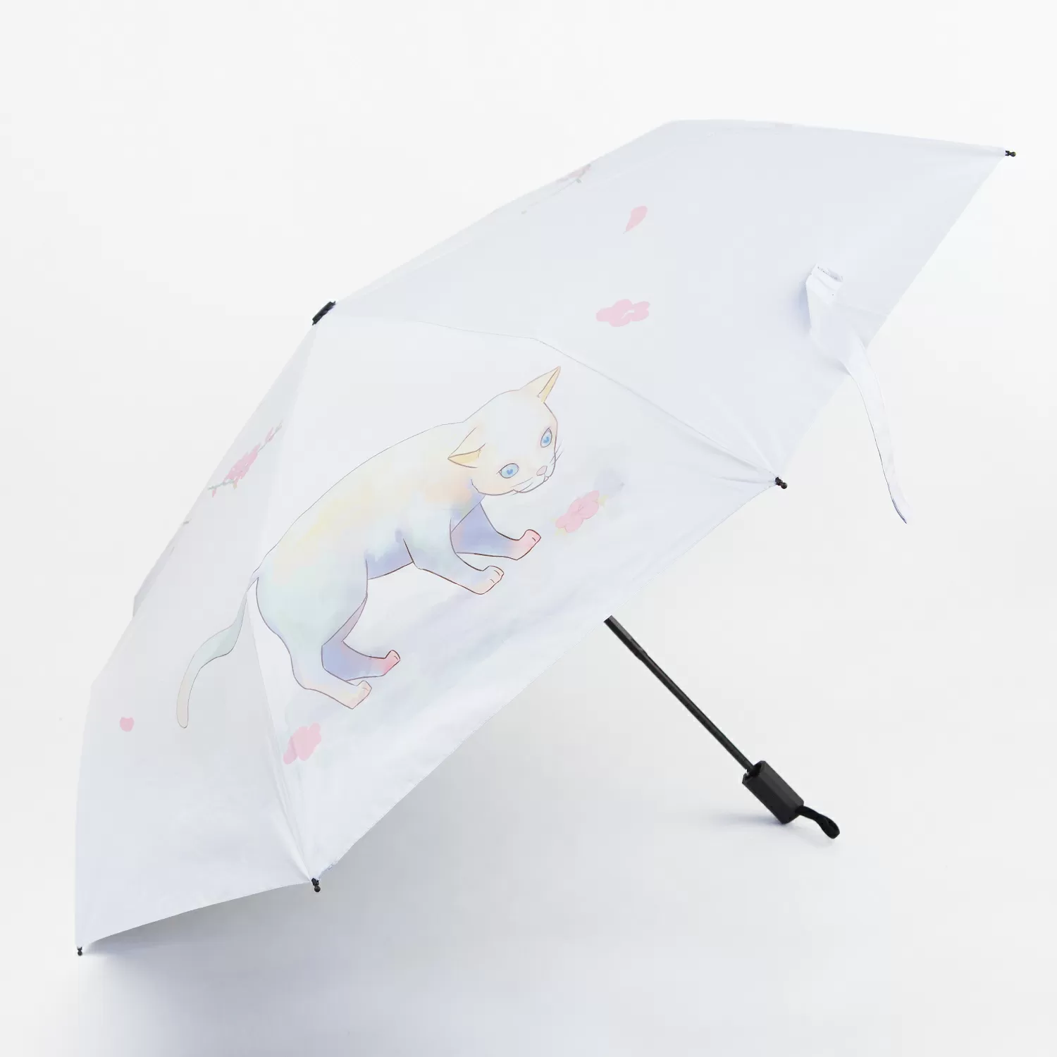Зонт складной Кот и сакура
