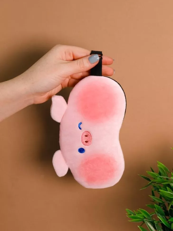 Маска для сна гелевая Animal pig (pink)