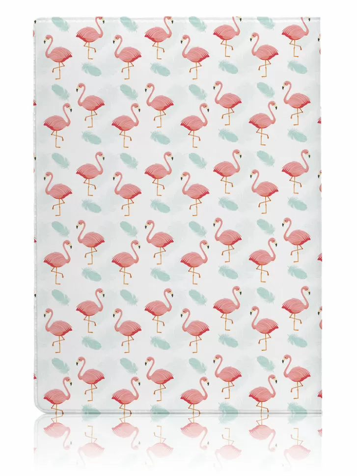 Обложка для паспорта Фламинго (white)