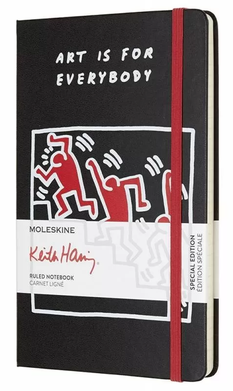 Записная книжка Keith Haring (в линейку) Large черная