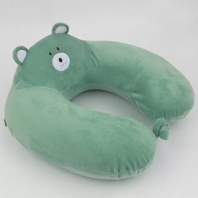 Подушка для путешествий Мишка (зеленая)