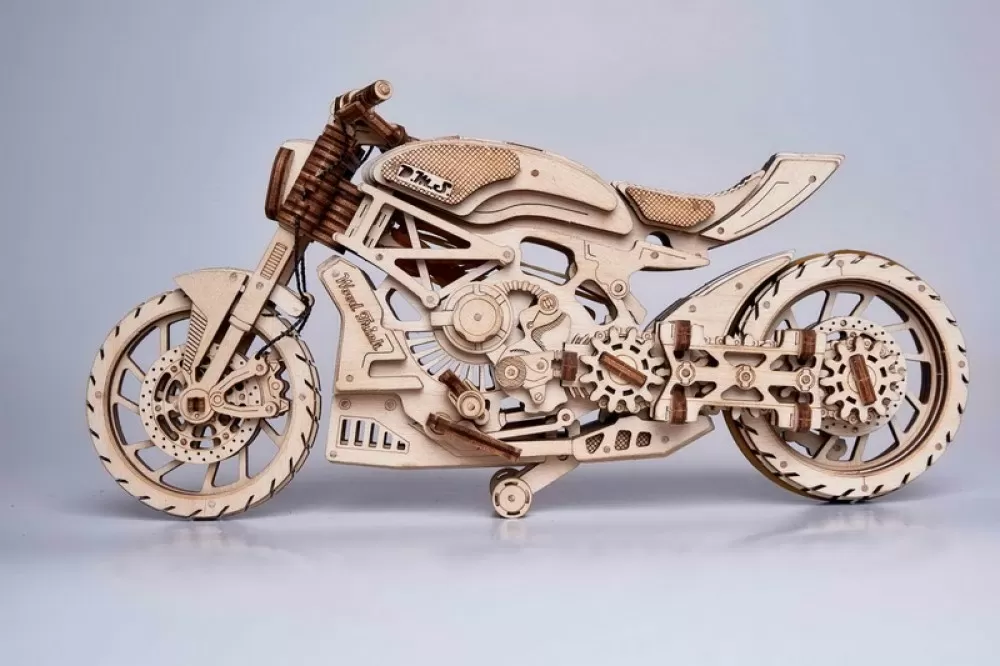 Механическая сборная модель Wood Trick Мотоцикл DMS