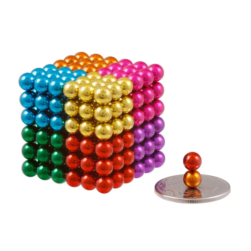 Куб из магнитных шариков 5 мм, 8 цветов, 216 элементов (9-4818068)