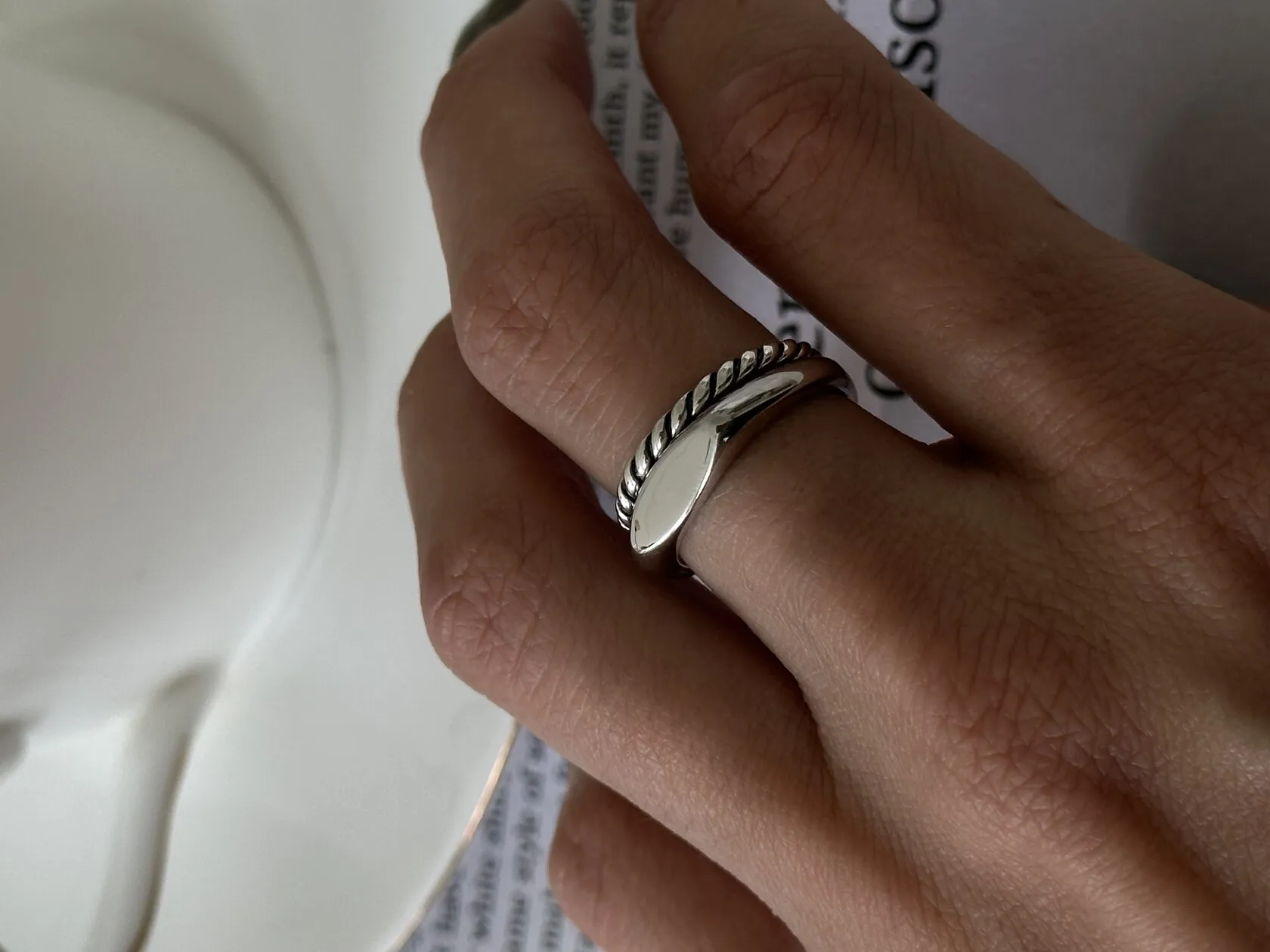 Кольцо Minimal Печатка (серебро)
