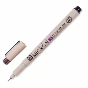 Ручка капиллярная Pigma Micron 0.2мм Черный