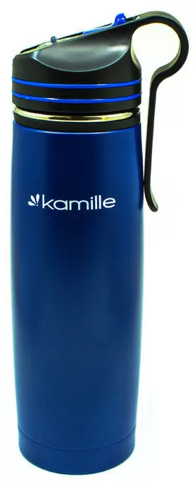 Термос с трубочкой Kamille 500мл.(синяя) 2058