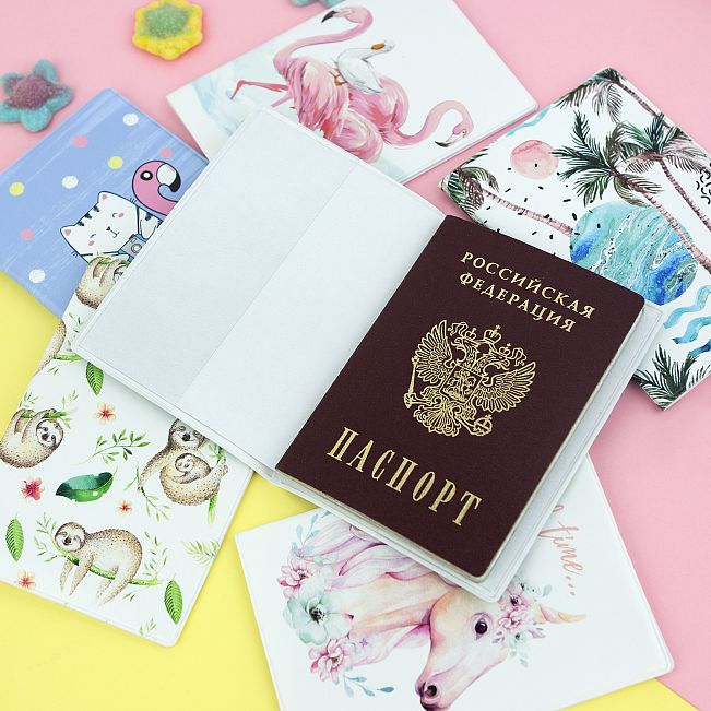 Обложка для паспорта Ленивцы
