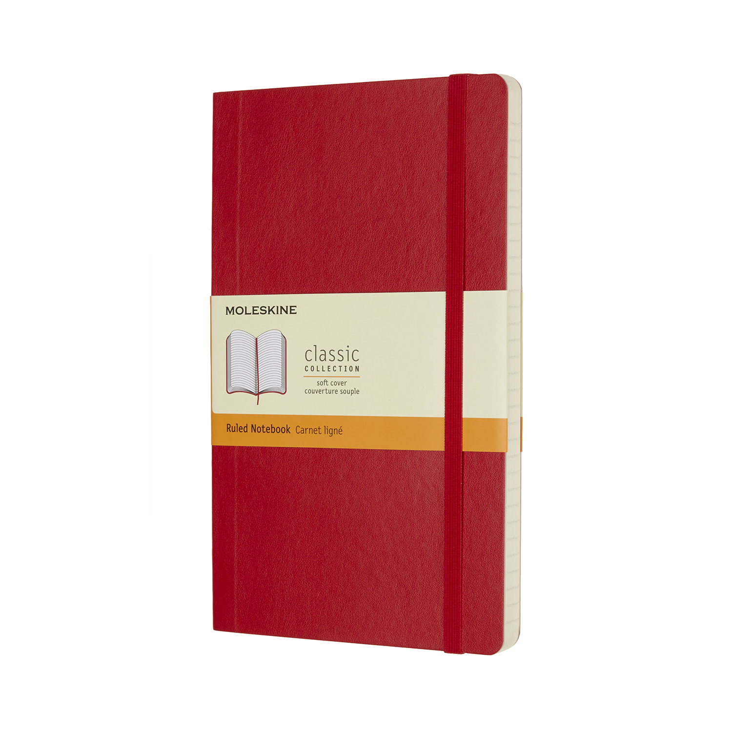 Записная книжка Classic Soft (в линейку) Large красный