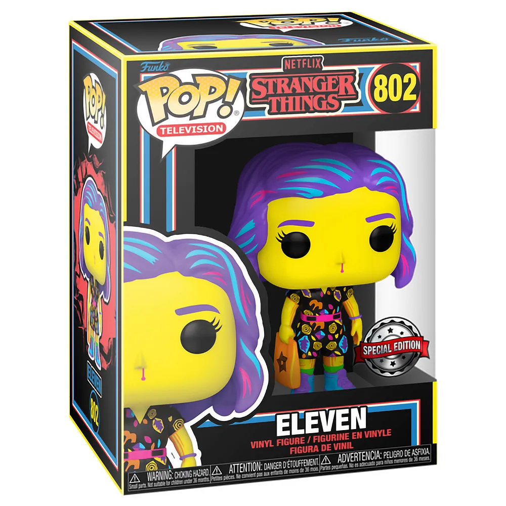 Фигурка Funko POP! TV Stranger Things Eleven in Mall Outfit (Black Light) (Exc) (802) 59819