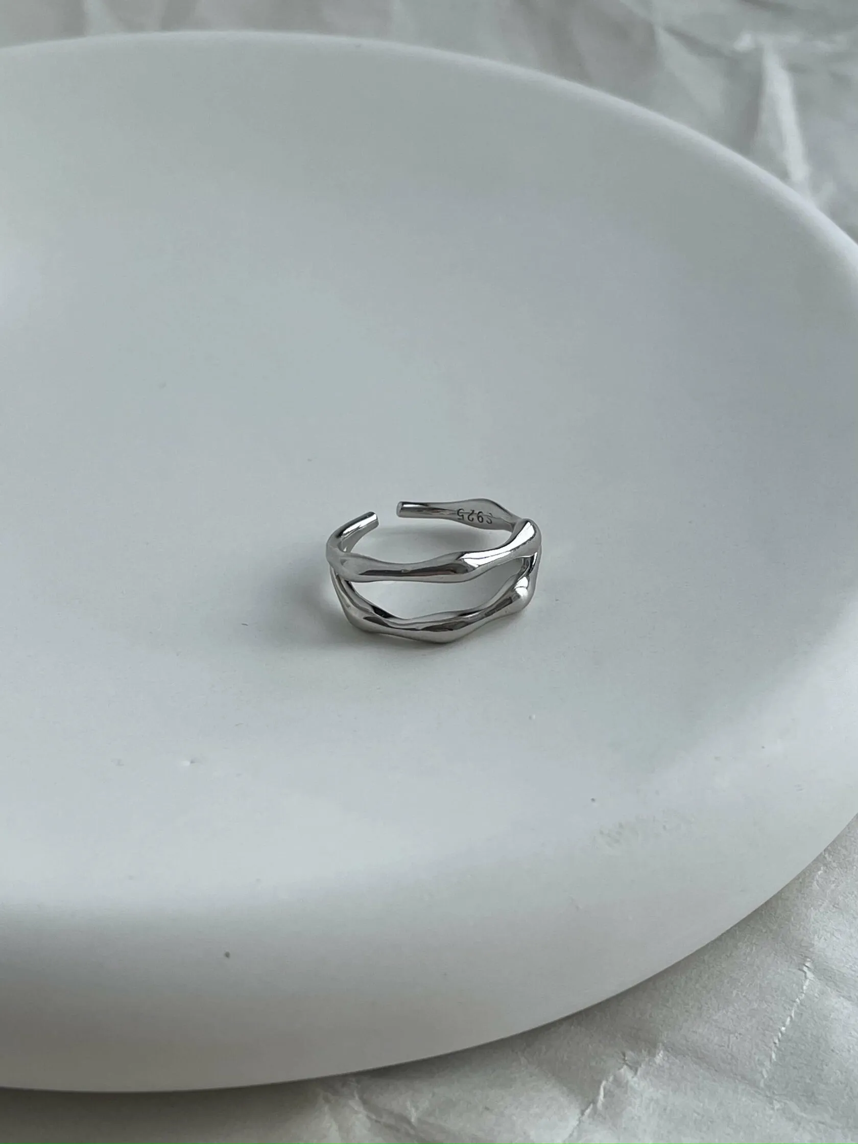 Кольцо Minimal Двойное на фалангу (серебро)