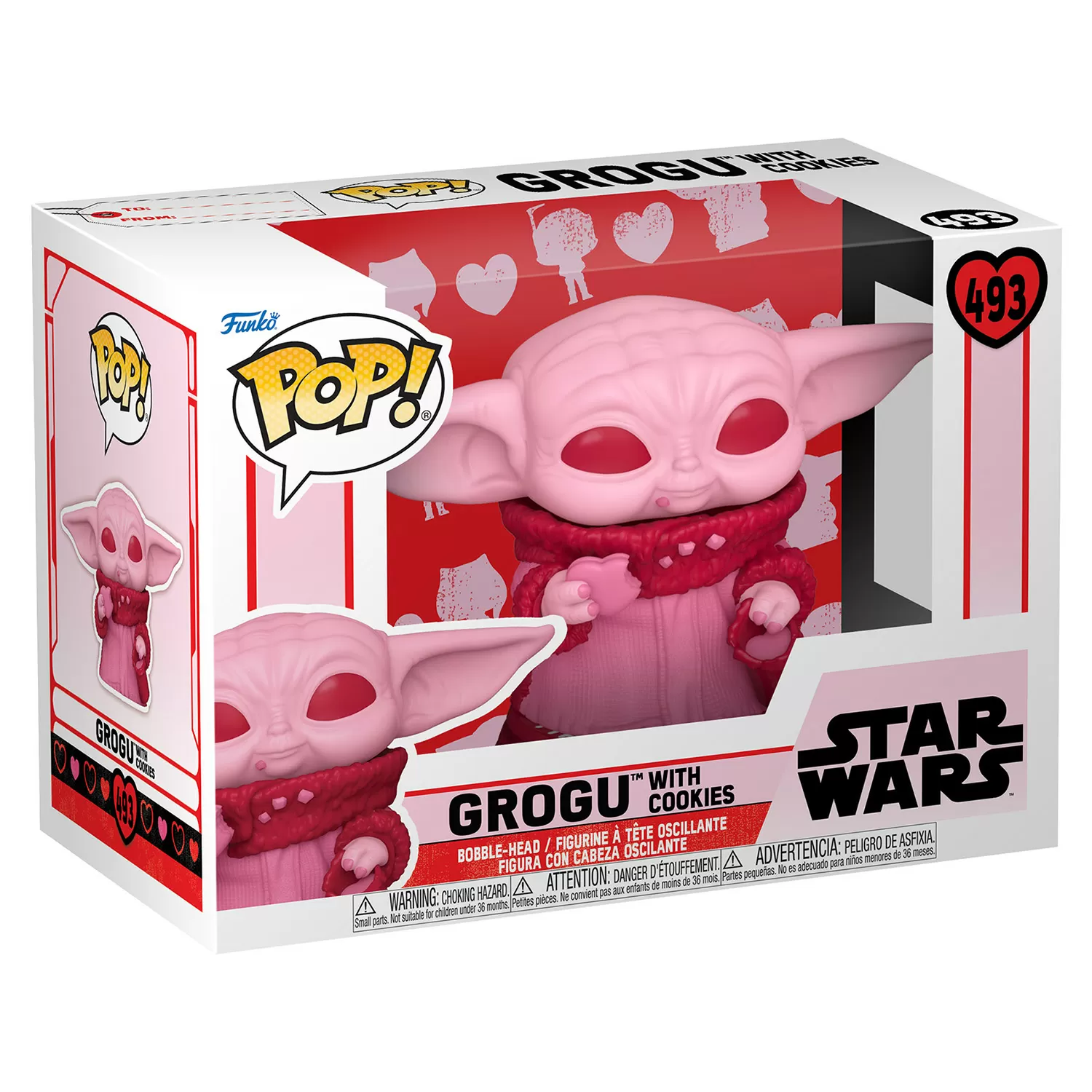 Фигурка Funko POP! Bobble Star Wars Valentines Grogu with Cookies (493) 60124