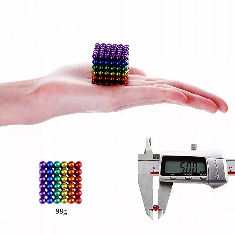 Магнитный куб Magnetic Cube разноцветный, 216 шариков, 5 мм