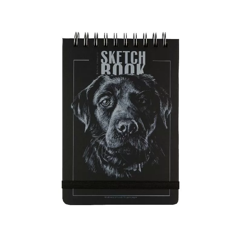Скетчбук BV Собака 14х21,60 л. (черные страницы)