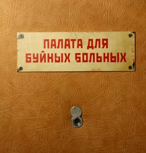 Табличка на дверь Палата буйных больных