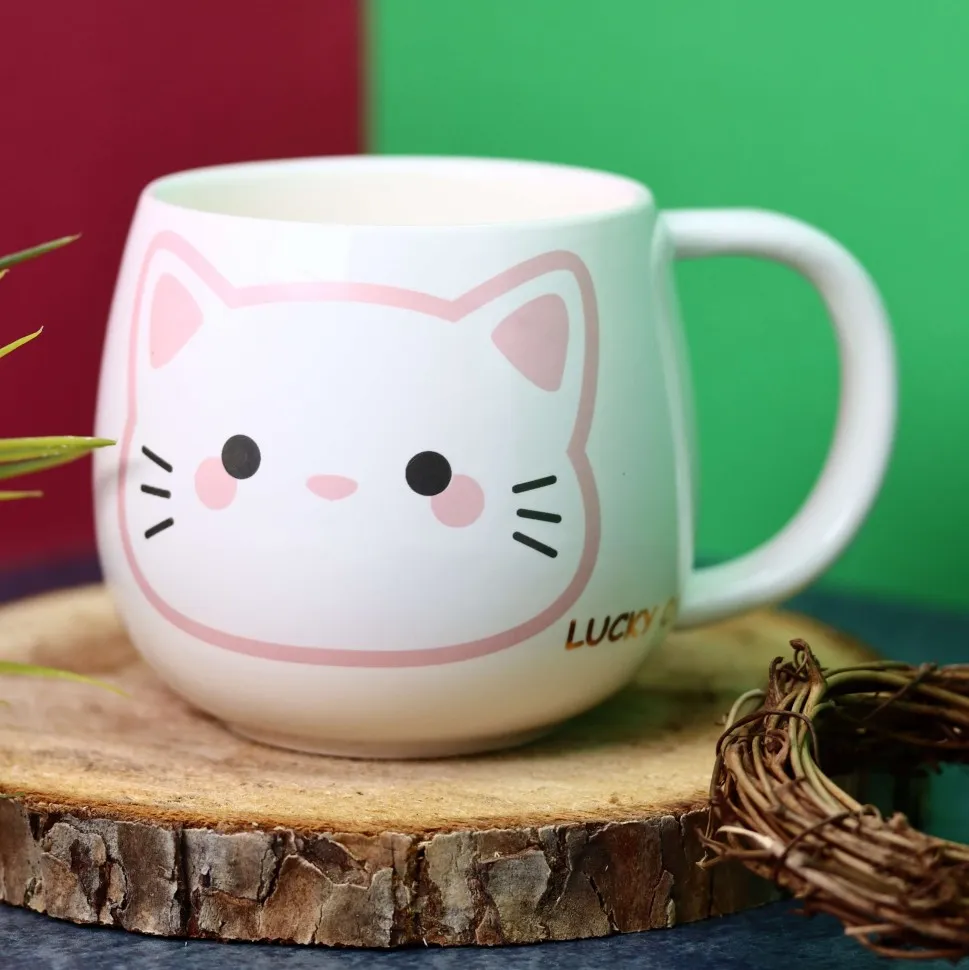 Кружка Lucky cat (pink) 440 мл