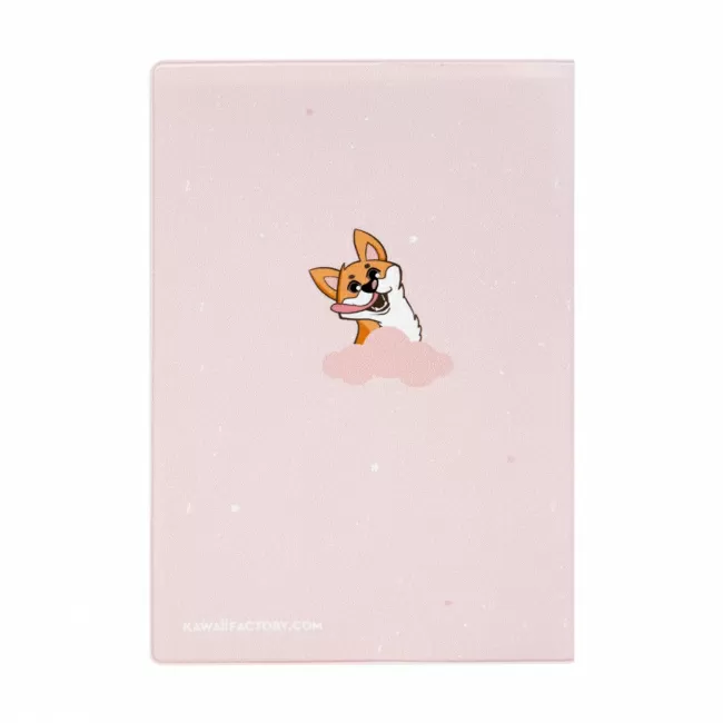 Обложка для паспорта Корги на розовом