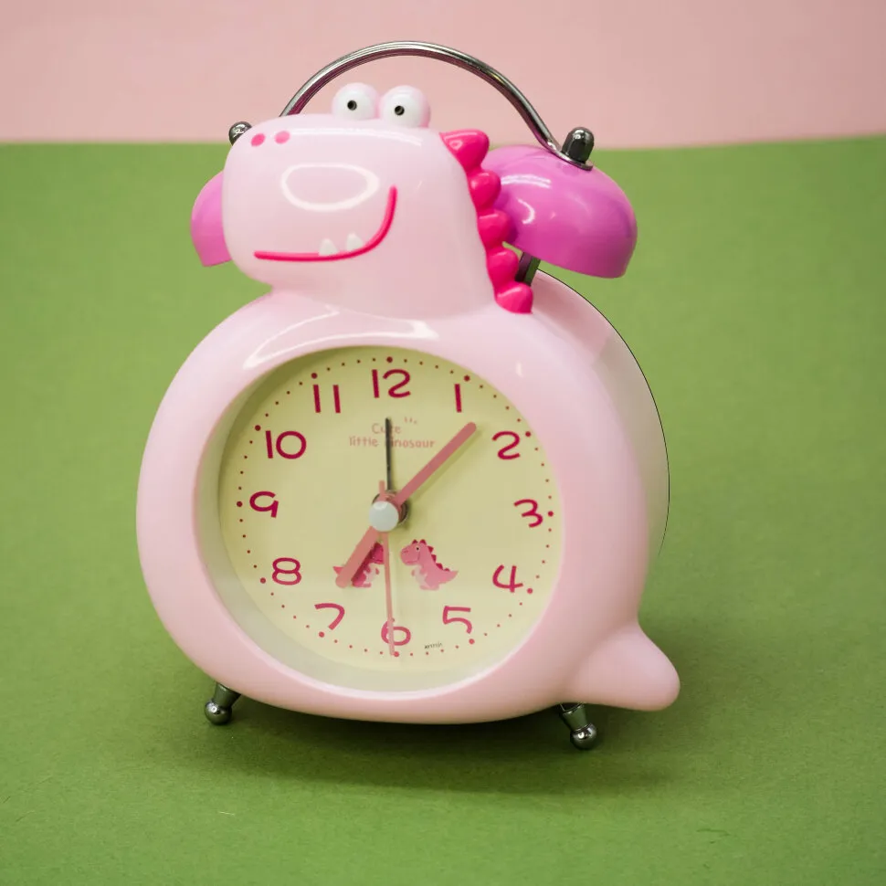 Часы-будильник Dino (pink)
