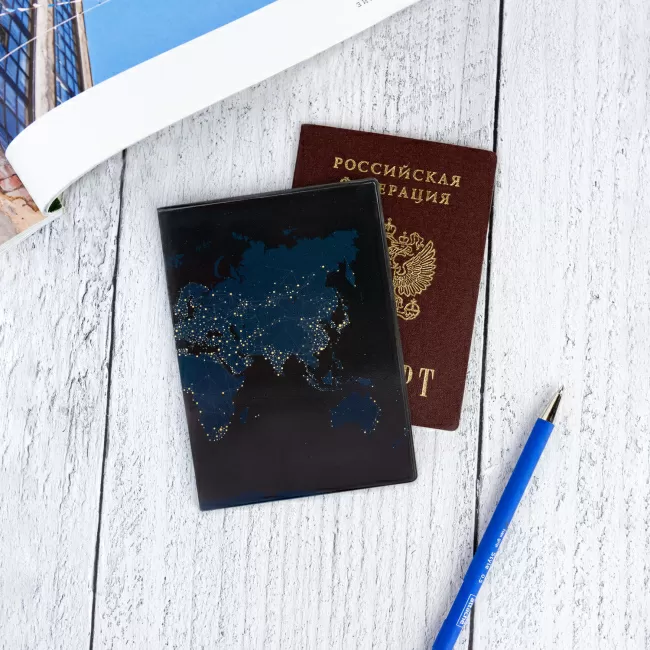 Обложка для паспорта Night map