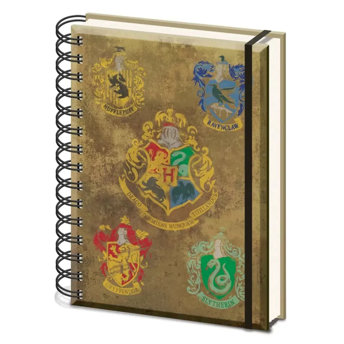 Записная книжка Harry Potter (Hogwarts Crest & Four Houses) A5 Wiro SR72083