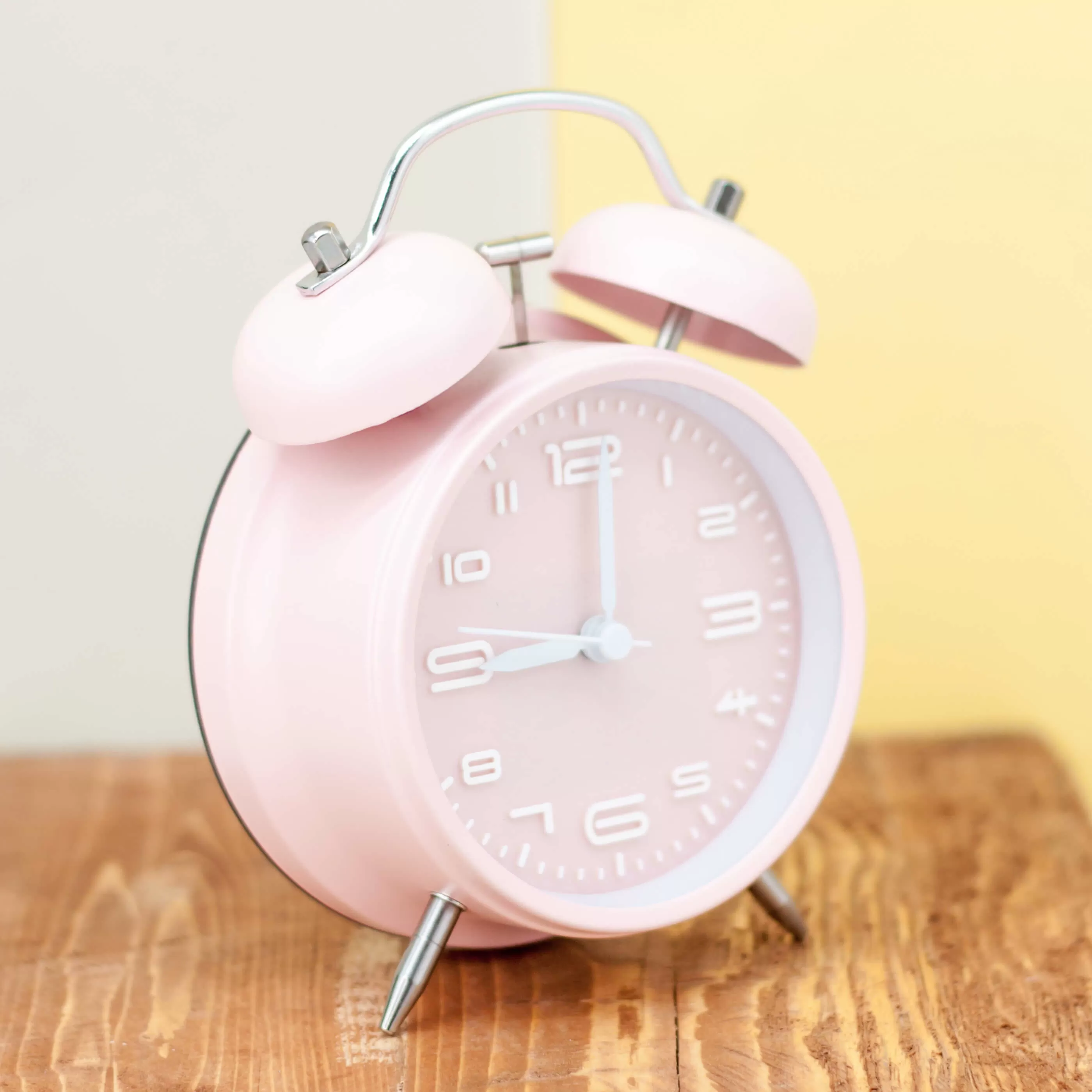 Часы-будильник Numeral white (pink)