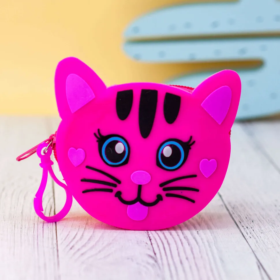Кошелёк Cute cat (dark pink)