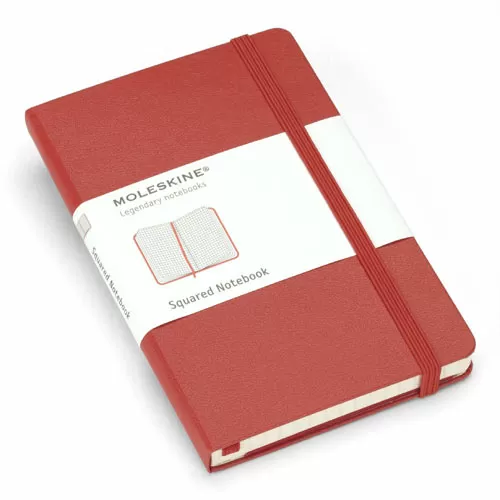 Записная книжка Classic (в клетку) Pocket красная