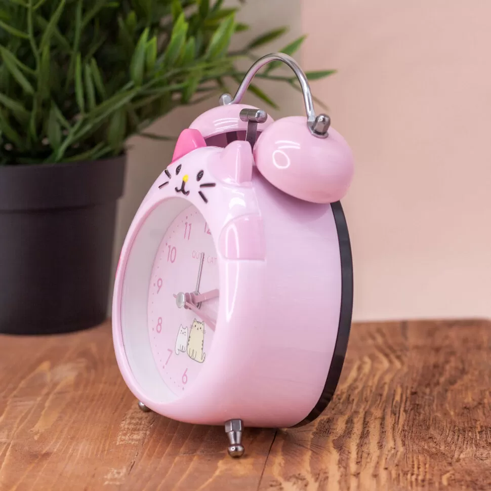 Часы-будильник Cat (pink)