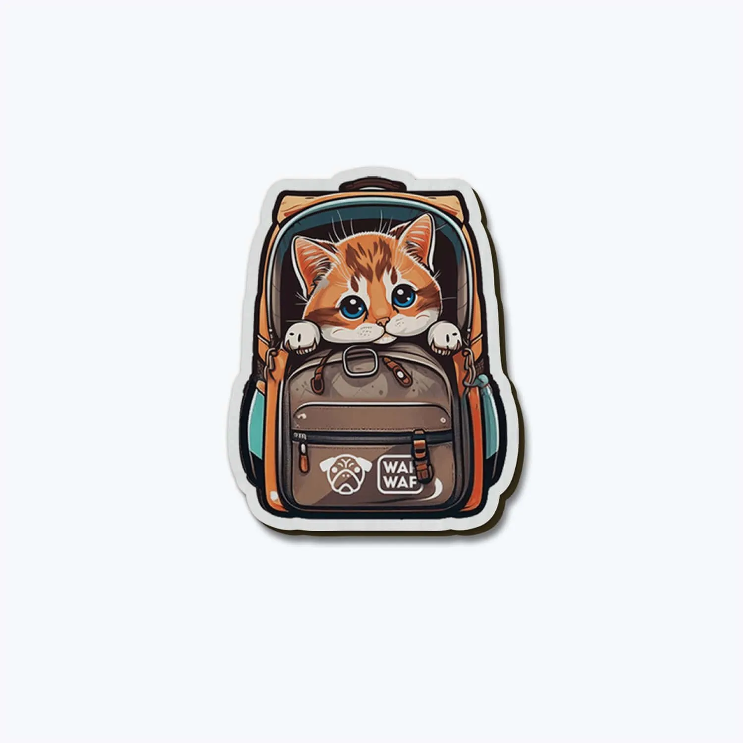 Значок Кот в рюкзаке