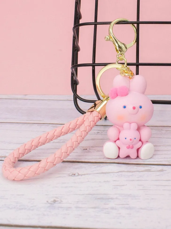 Брелок Family rabbit (pink)