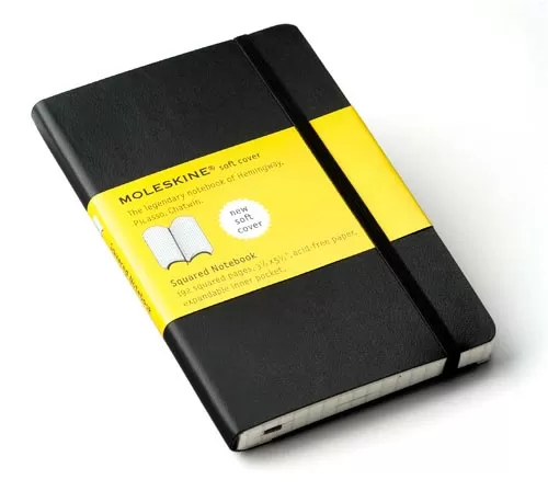 Записная книжка Classic Soft (в клетку) Pocket черная 