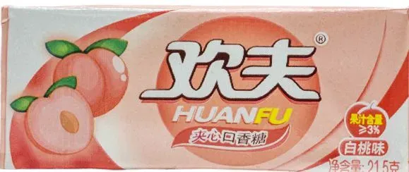 Жевательная резинка Huanfu Pink Peach нежный персик