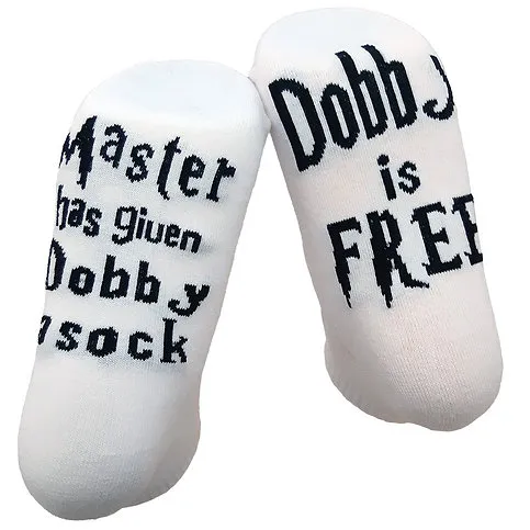 Носки укор. Мастер дал Добби носок! Добби Свободен! (белый), 36-42