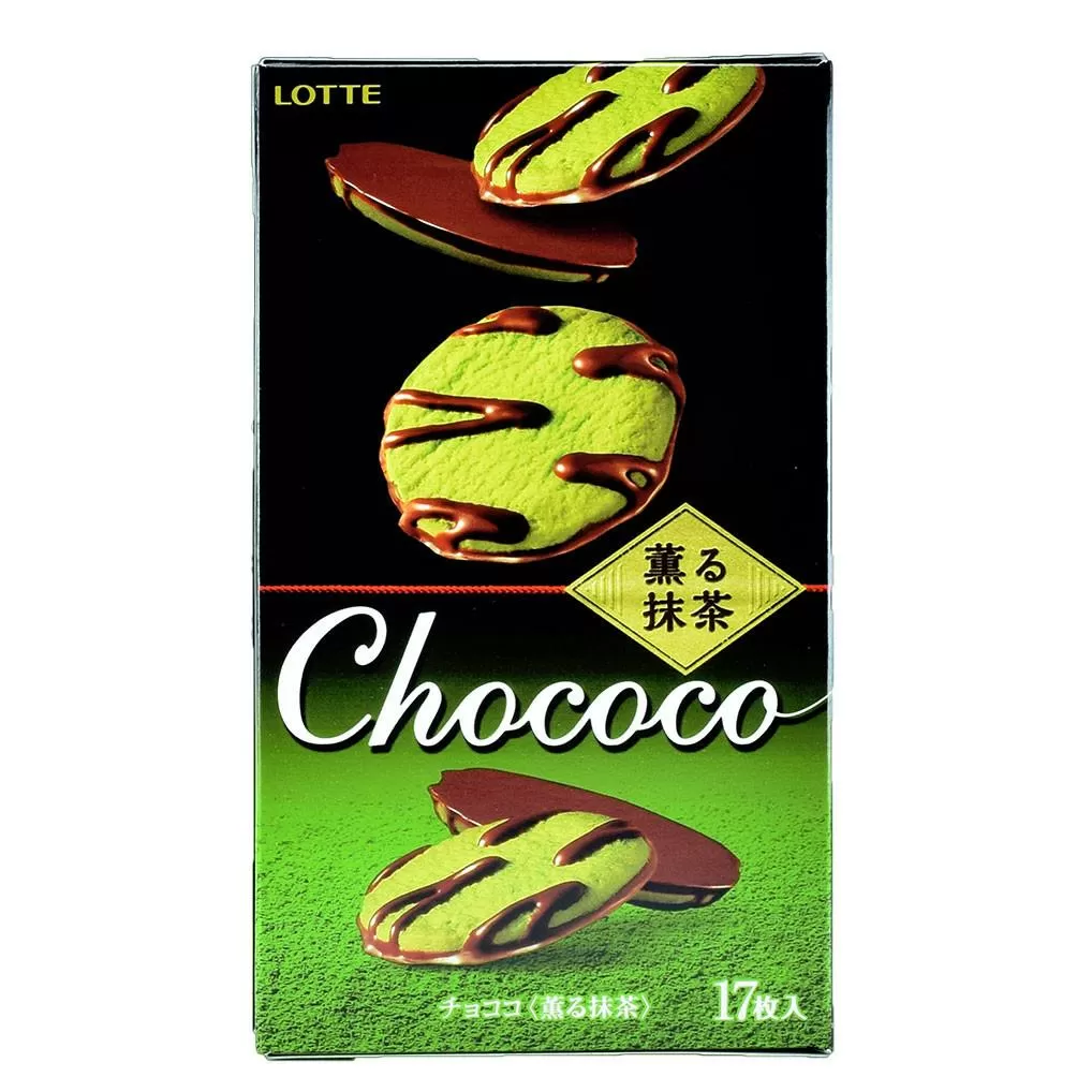 Шоколадный бисквит с зелёным чаем Матча Chococo Biscuit Green Tea