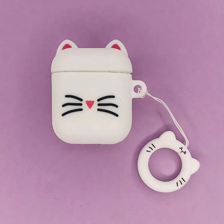 Чехол для airpods Cat whiskers (white)