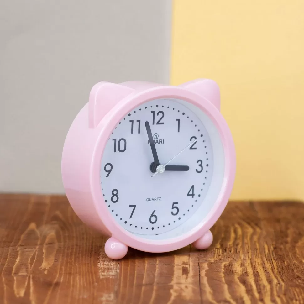 Часы-будильник Cat ears (pink)