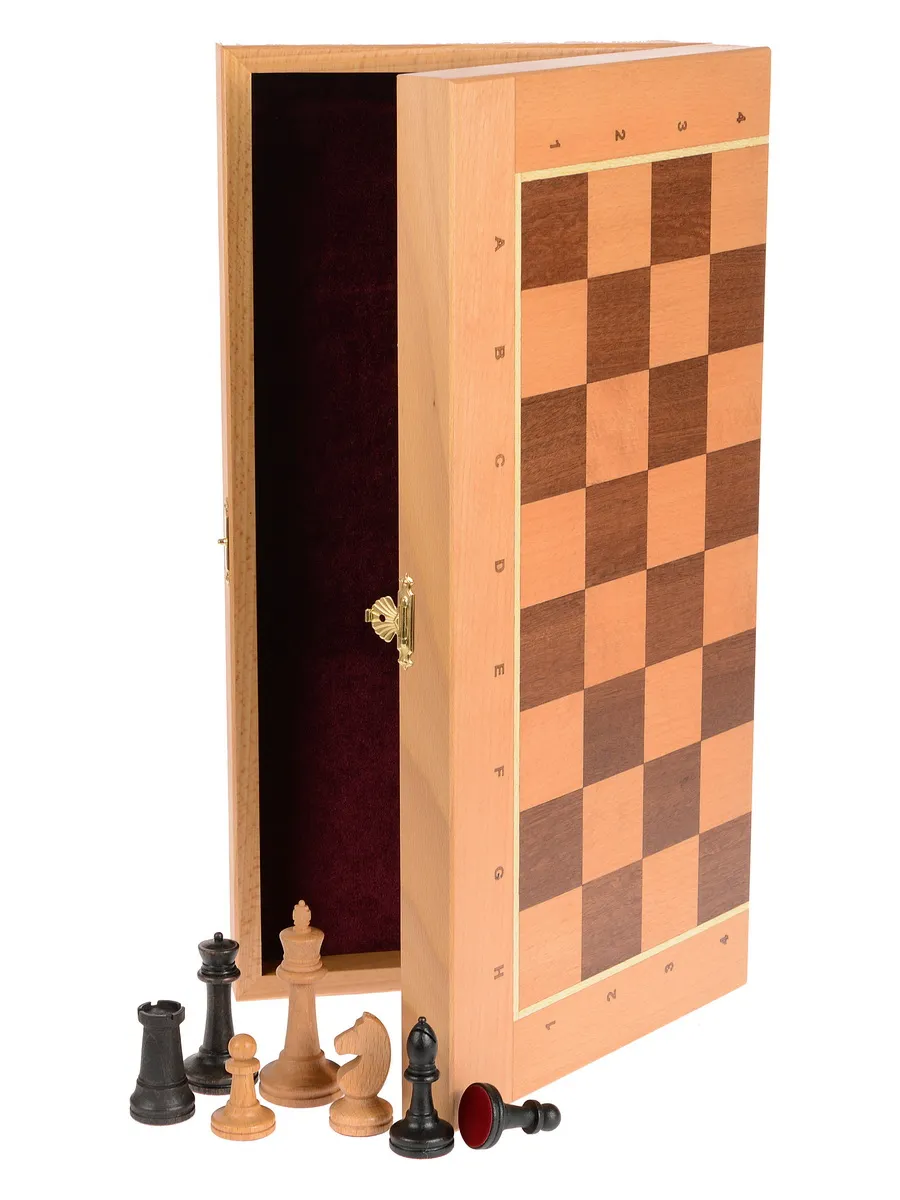 Шахматы складные бук, 40 мм с утяжеленными фигурами