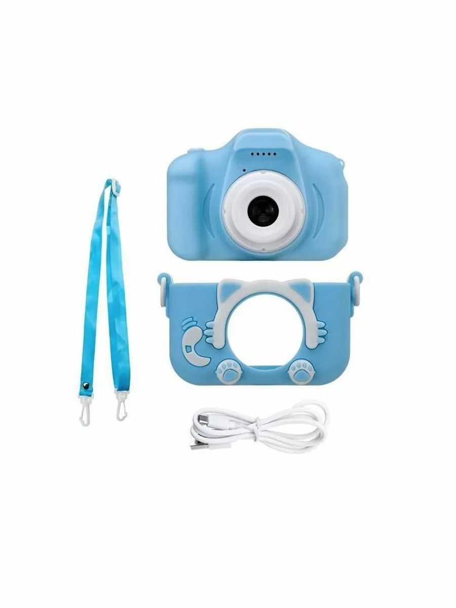 Детский фотоаппарат Childrens Fun Camera Kitty (голубой)