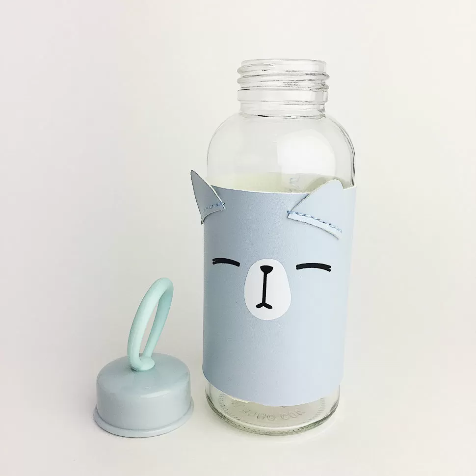 Бутылка для воды Маленькие спящие животные blue