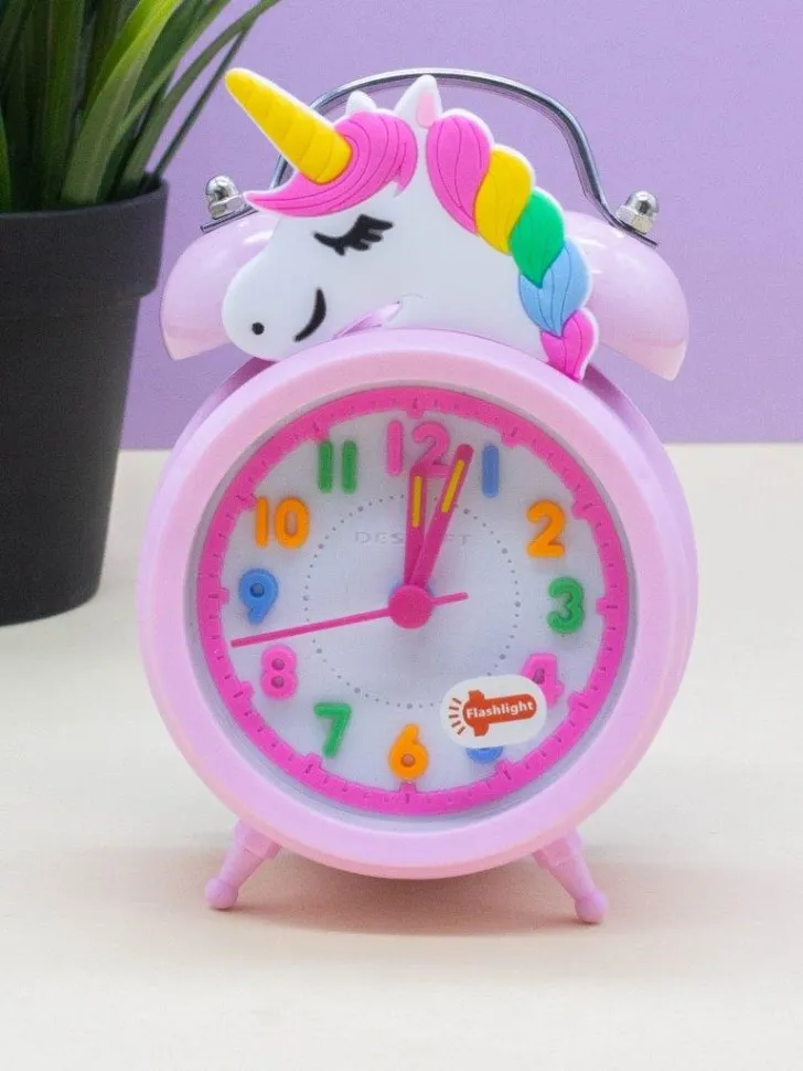 Часы-будильник Cute unicorn (pink)