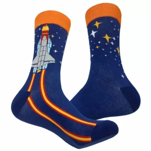 Носки Космос. К звёздам (синий,оранжевый), 40-44