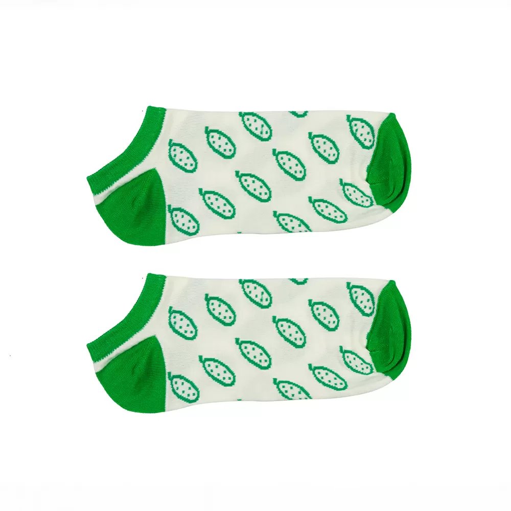 Носки Запорожец Огурцы короткие (Белый-зеленый)