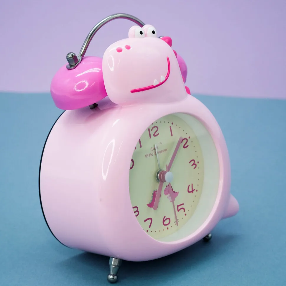 Часы-будильник Dino (pink)
