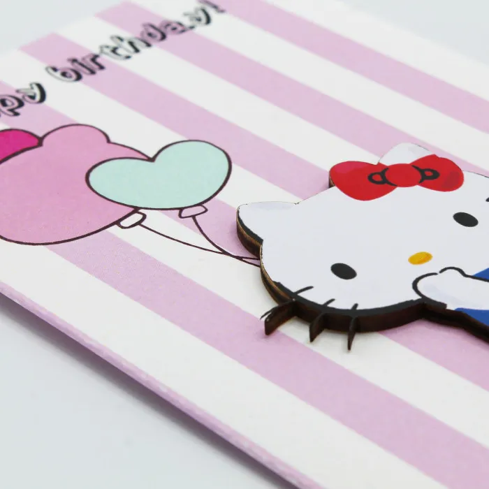 Открытка Happy Birthday (Hello Kitty)