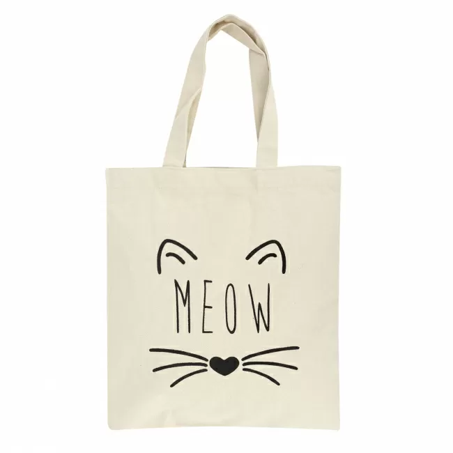 Эко-сумка шоппер Meow (белая)