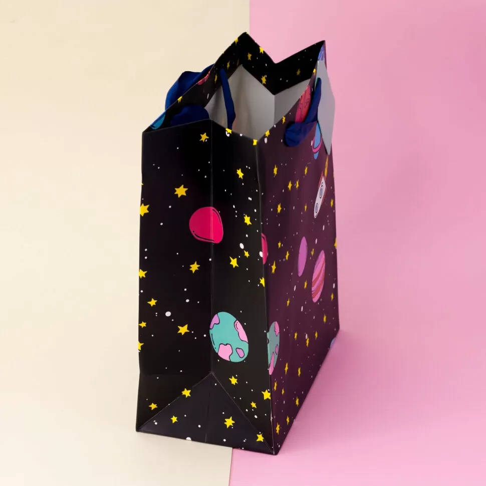 Подарочный пакет Universe rocket (S), black