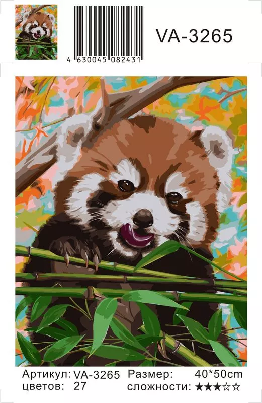 Картина по номерам 40х50 Красная панда (VA-3265)