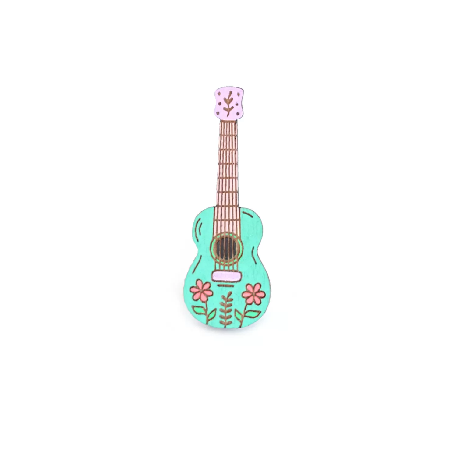 Значок Цветочная гитара